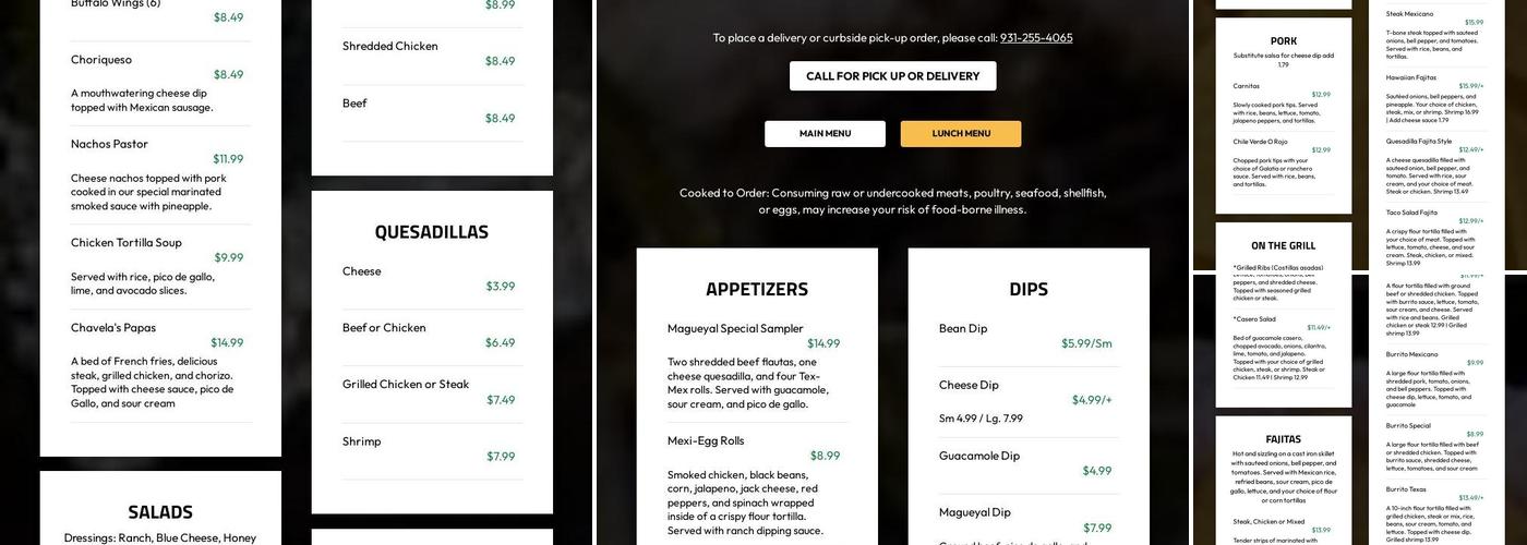 Azteca Mexican Grill Menu