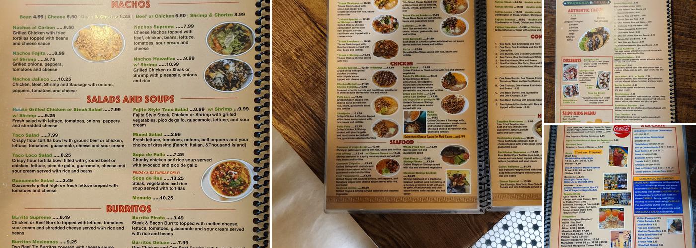 El Jimador Taqueria & Grill Menu