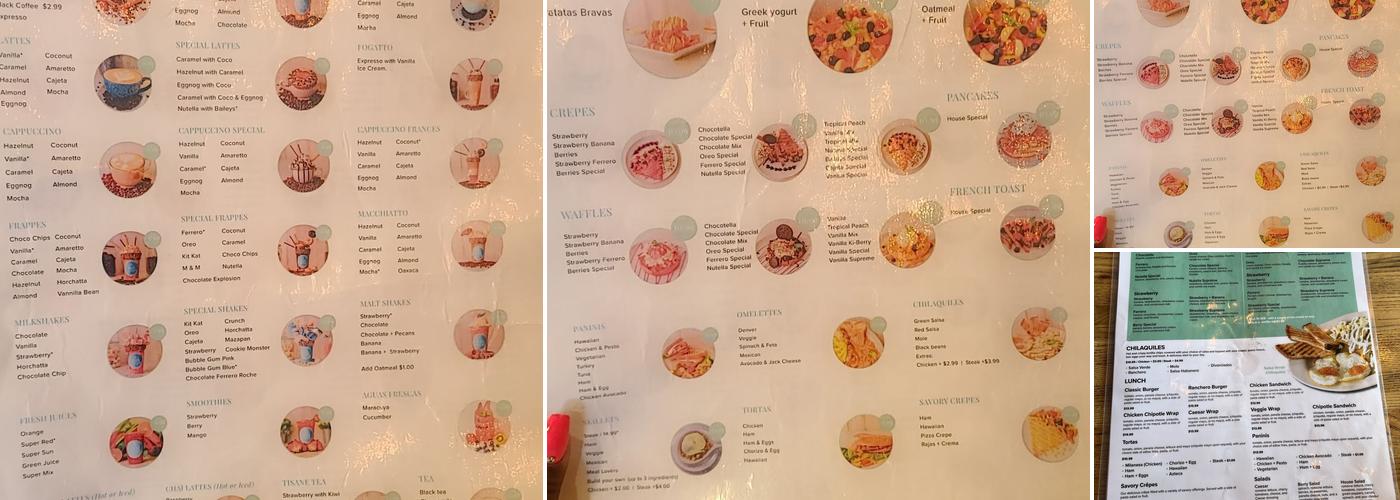 Sugar Milk Cafe Menu