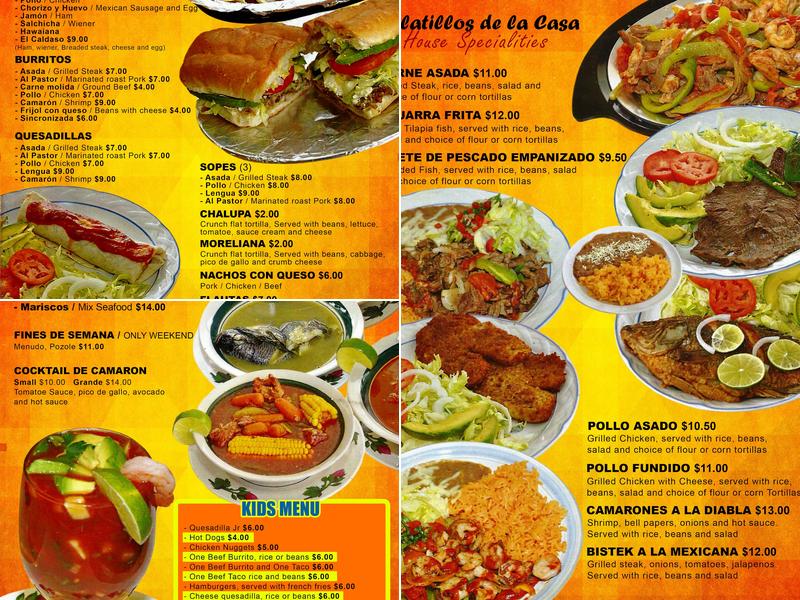 El Caldaso Taqueria Menu