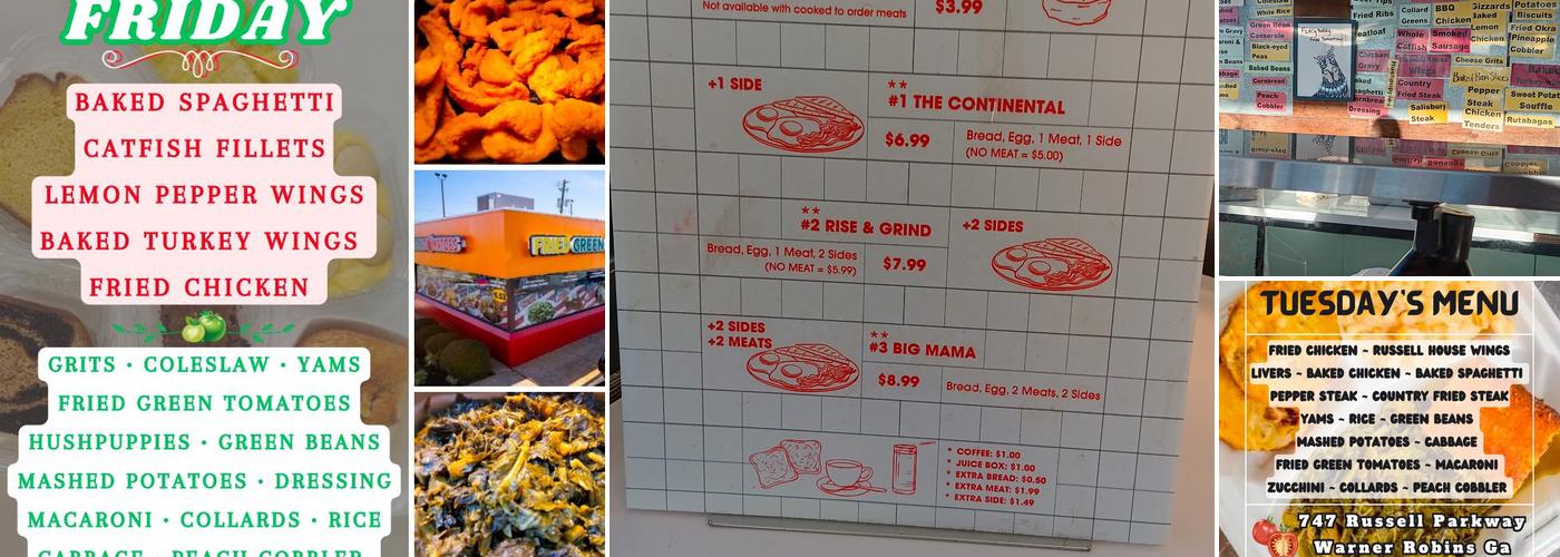 Fried Green Tomatoes Russell Menu