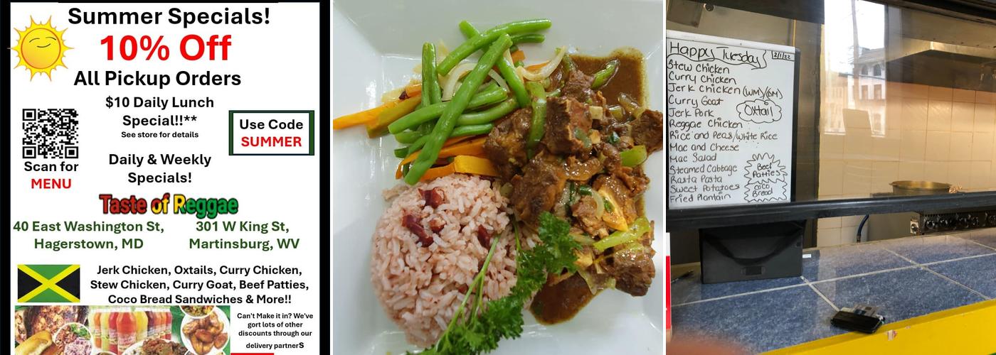 Taste of Reggae 2 Menu