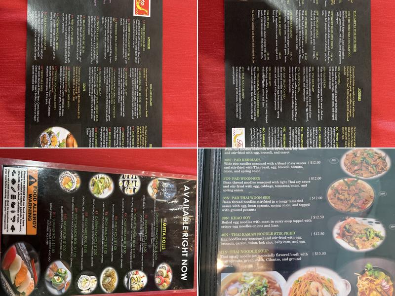 Thai Metta Restaurant Menu