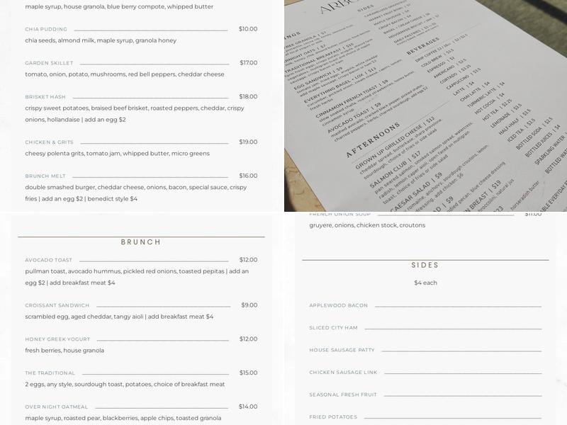 Arbor Menu