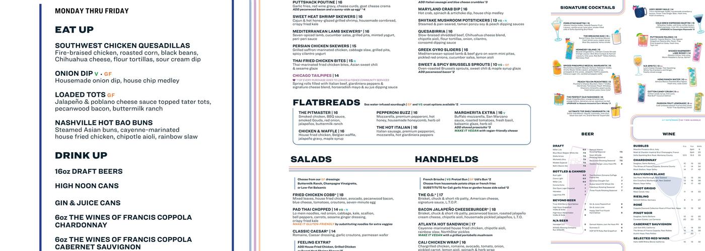 Puttshack - Oakbrook Menu