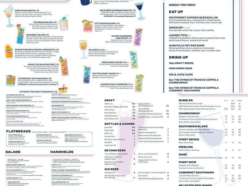 Puttshack - Oakbrook Menu