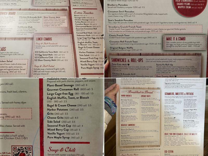 Egg Harbor Cafe Menu