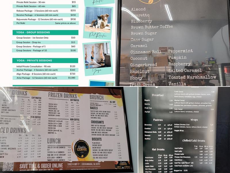 Kingdom Coffee Chickamauga Menu