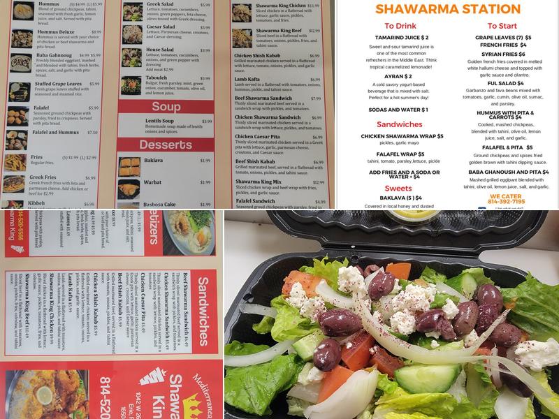 Shawarma king Menu
