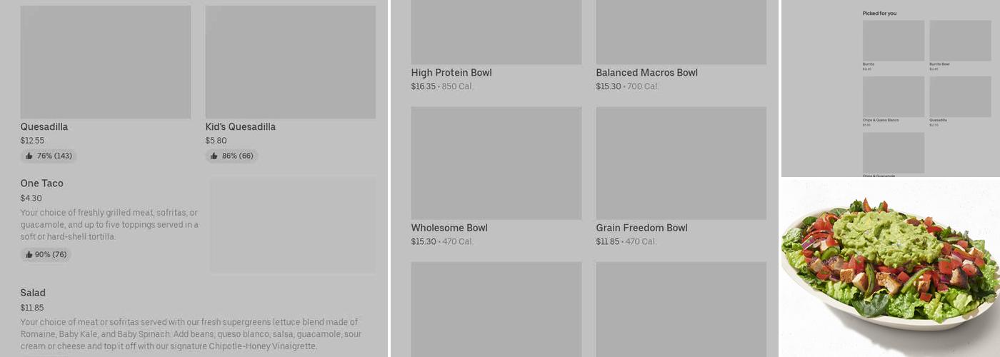 Chipotle Mexican Grill Menu