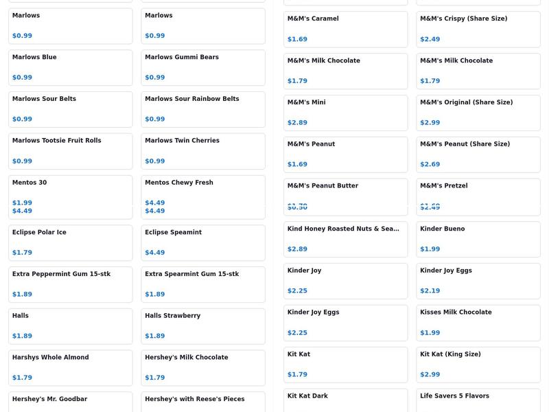 Kenny's Cafe & Grill Menu