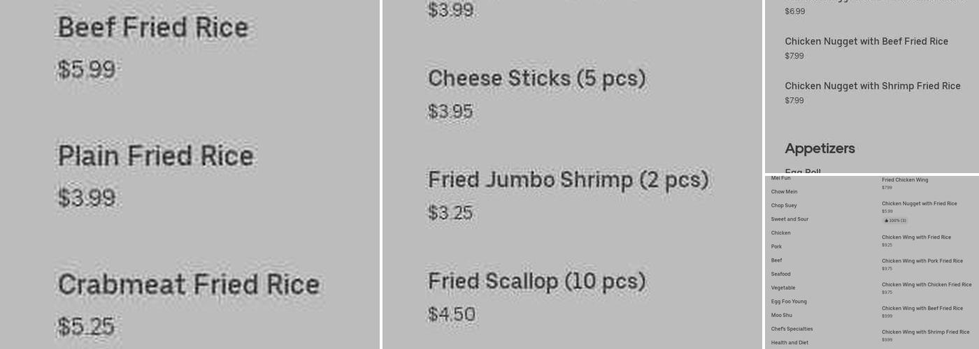 Blue Sky Restaurant Menu