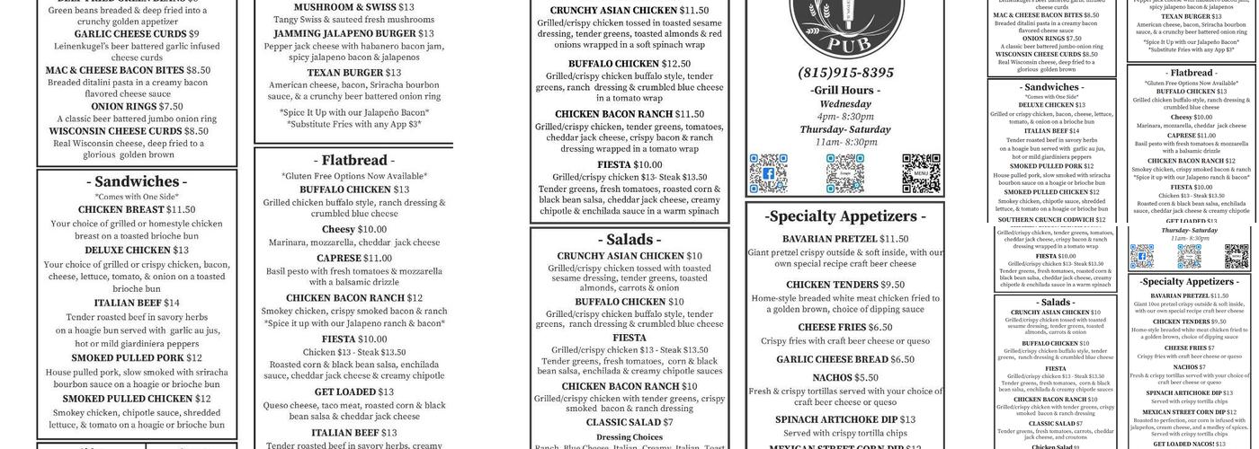 Downtown Pub & Grill Menu
