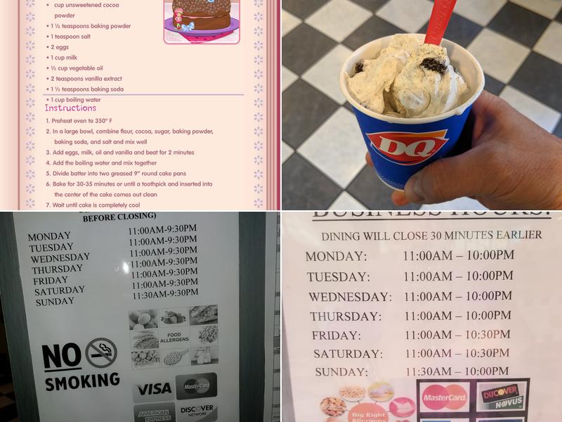 Dairy Queen Menu