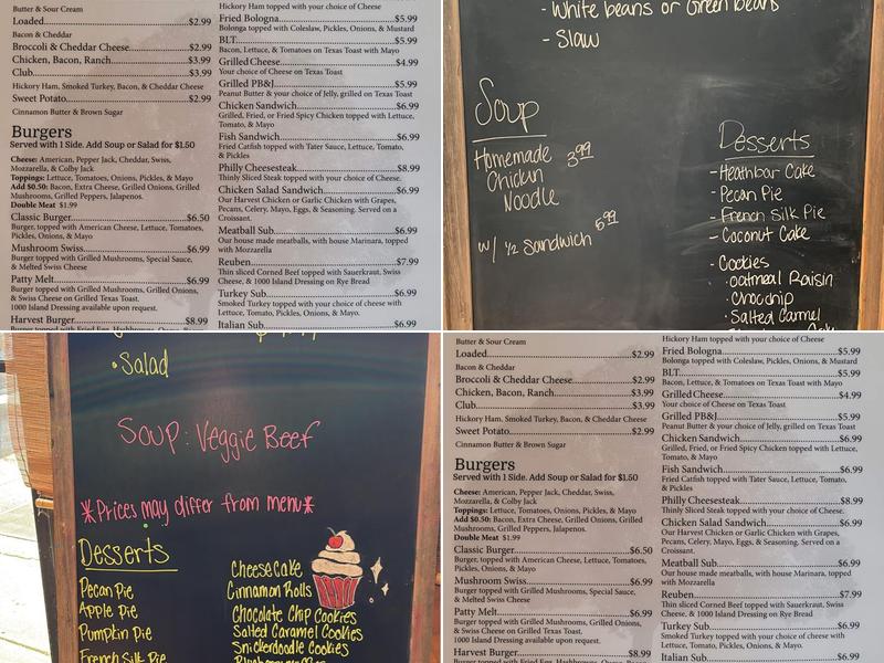 Harvest Kitchen Menu