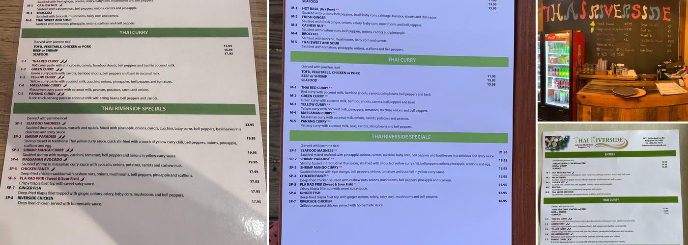 Thai Riverside Menu