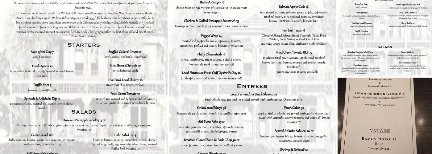 Beech Street Grill Menu