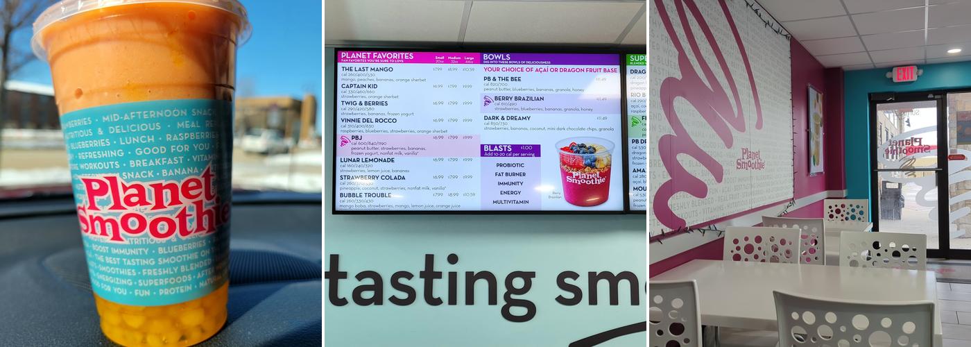 Planet Smoothie Menu