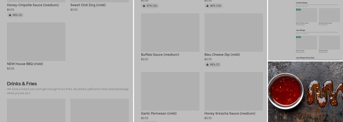 It's Just Wings Menu