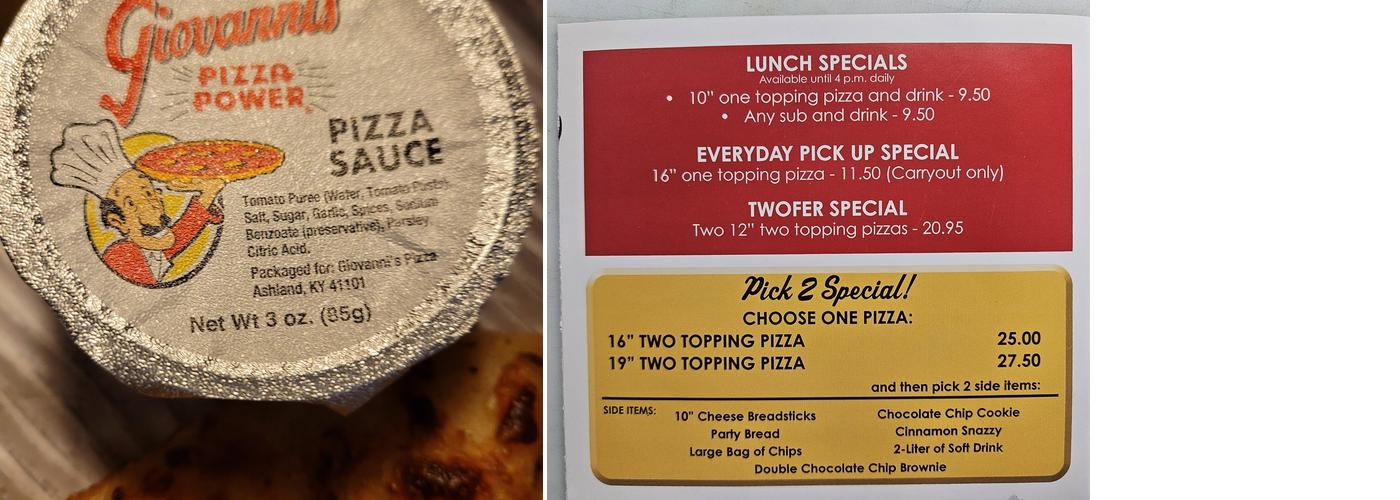Giovanni's Pizza of Point Pleasant Menu