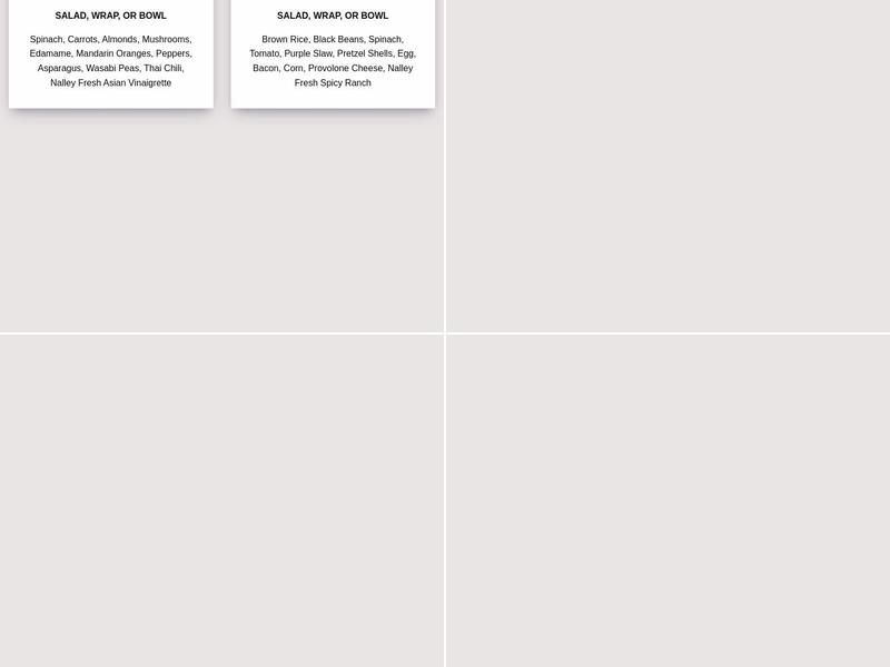 Nalley Fresh - Towson Menu