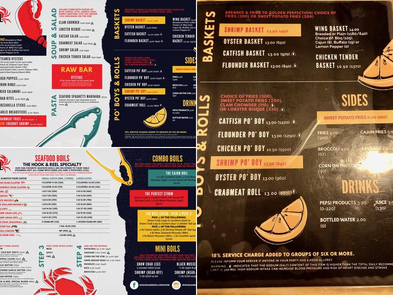 Hook & Reel Cajun Seafood & Bar Menu