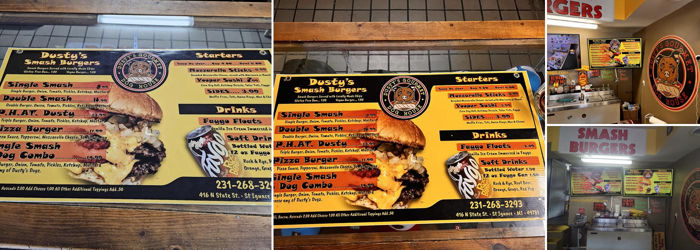 Dusty's Dogz Menu