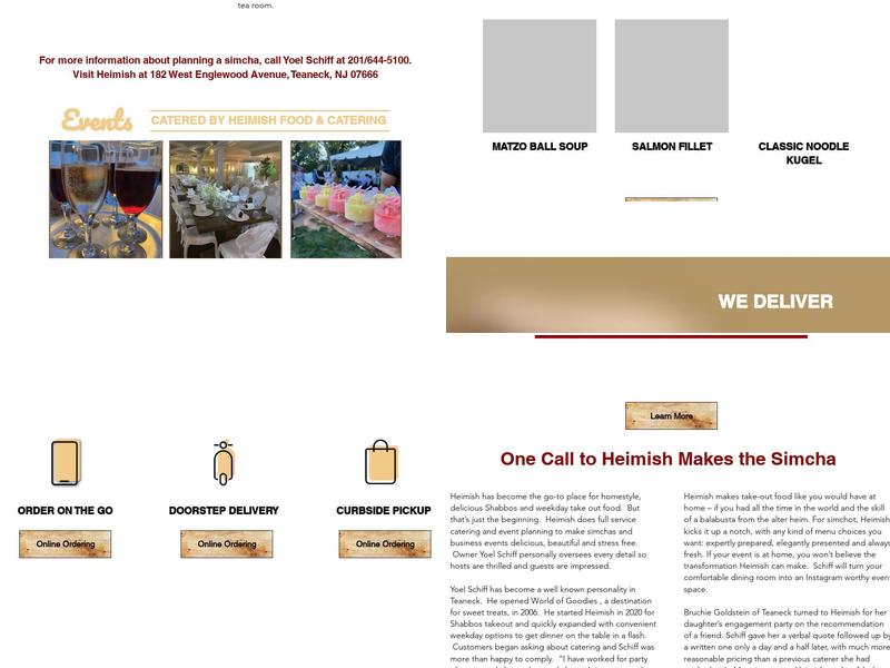 Heimish Food & Catering Menu
