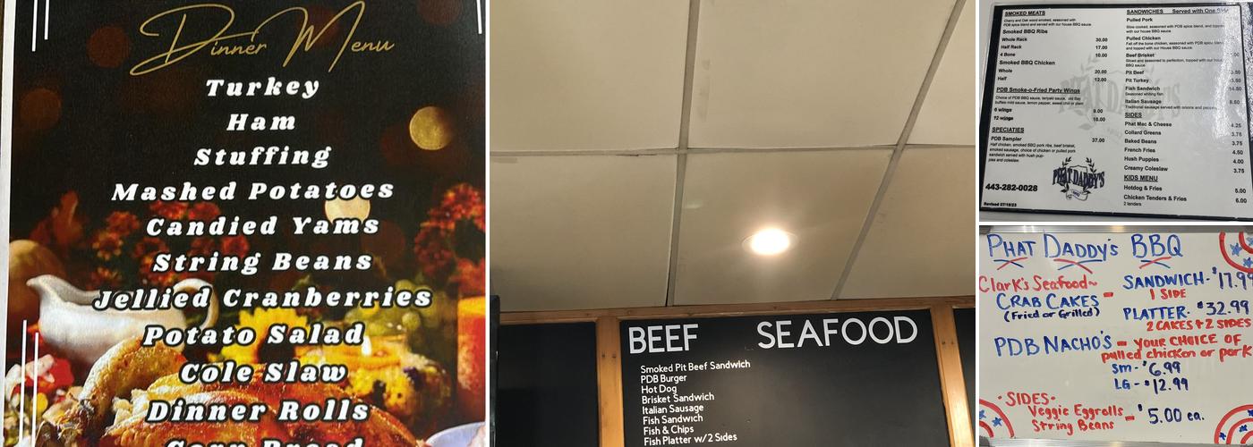 Phat Daddy's Menu