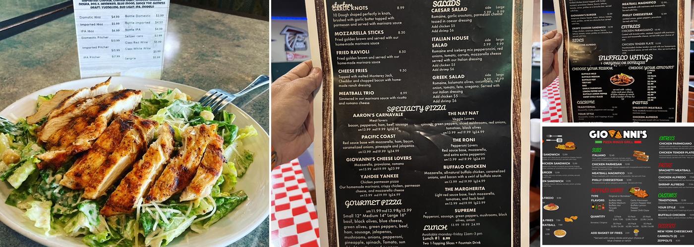 Giovanni's pizza Menu