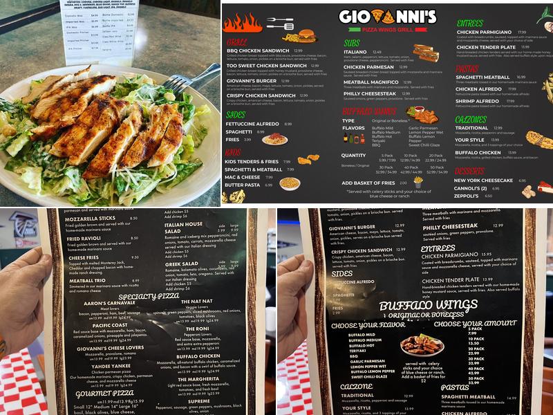 Giovanni's pizza Menu