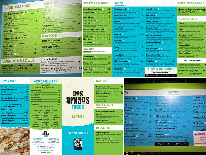 Dos Amigos Tacos Menu