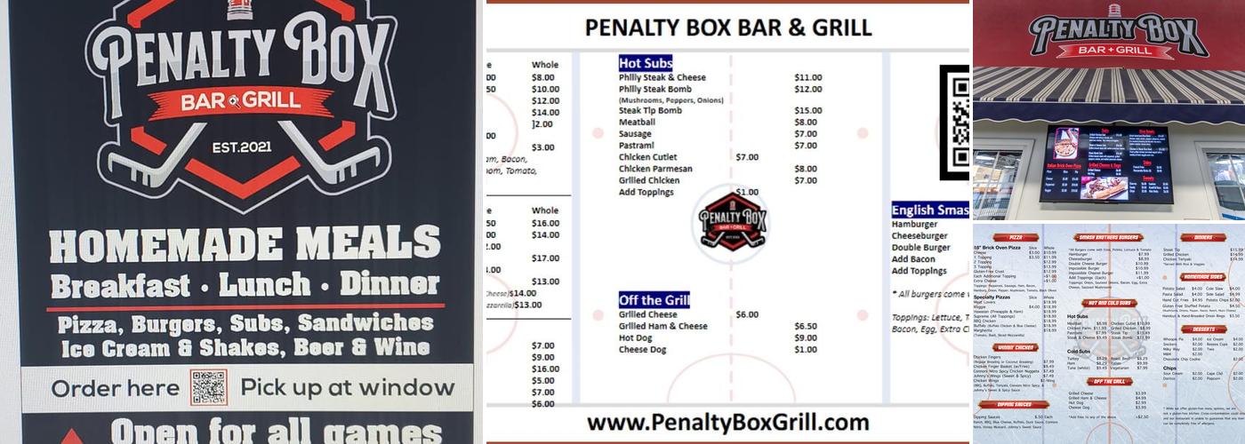 Penalty Box Bar and Grill Menu