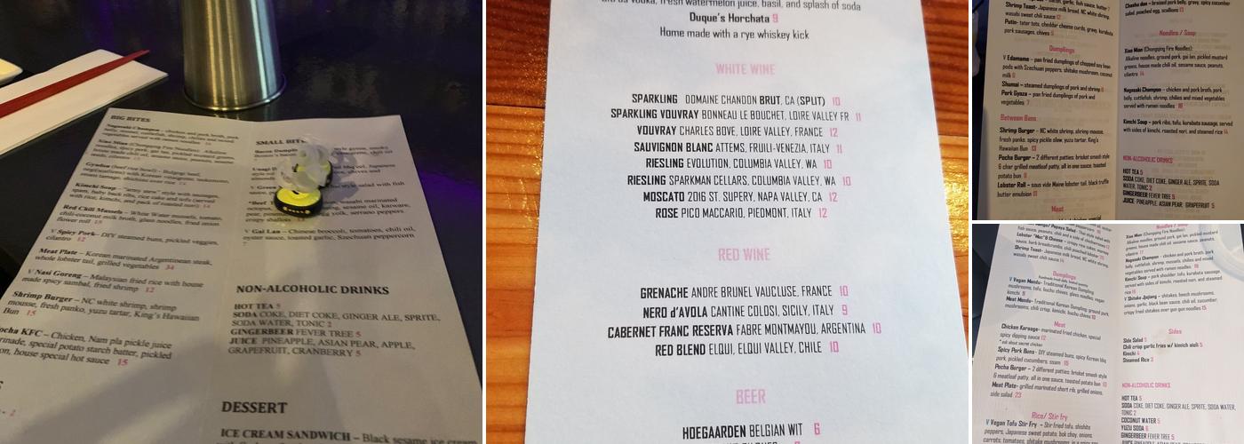 M Pocha Menu