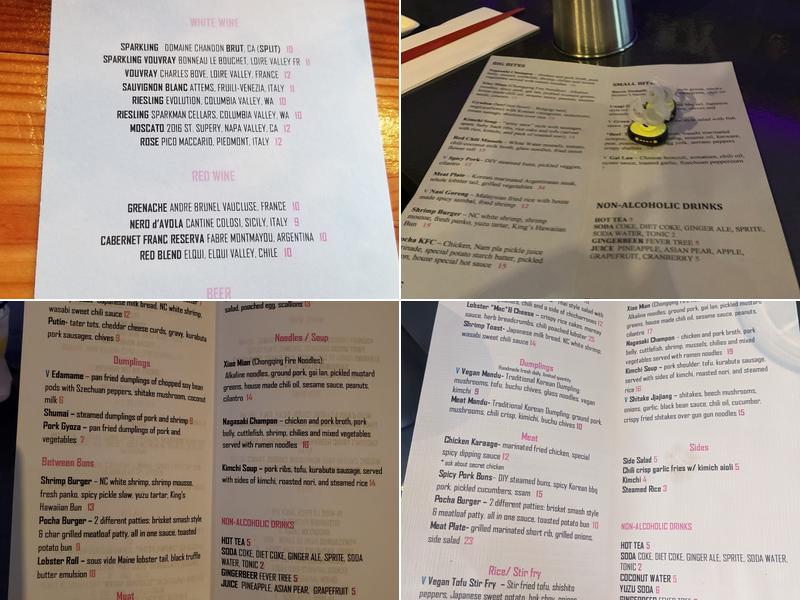 M Pocha Menu