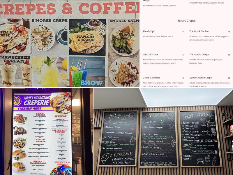 Smoky Mountains Creperie • Coffee • Sweet & Savory • Desserts Menu