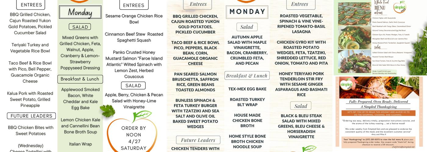 Simpled Eats LLC Menu