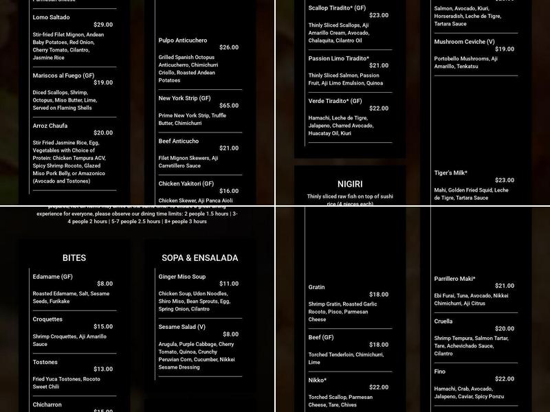 Yunta Menu