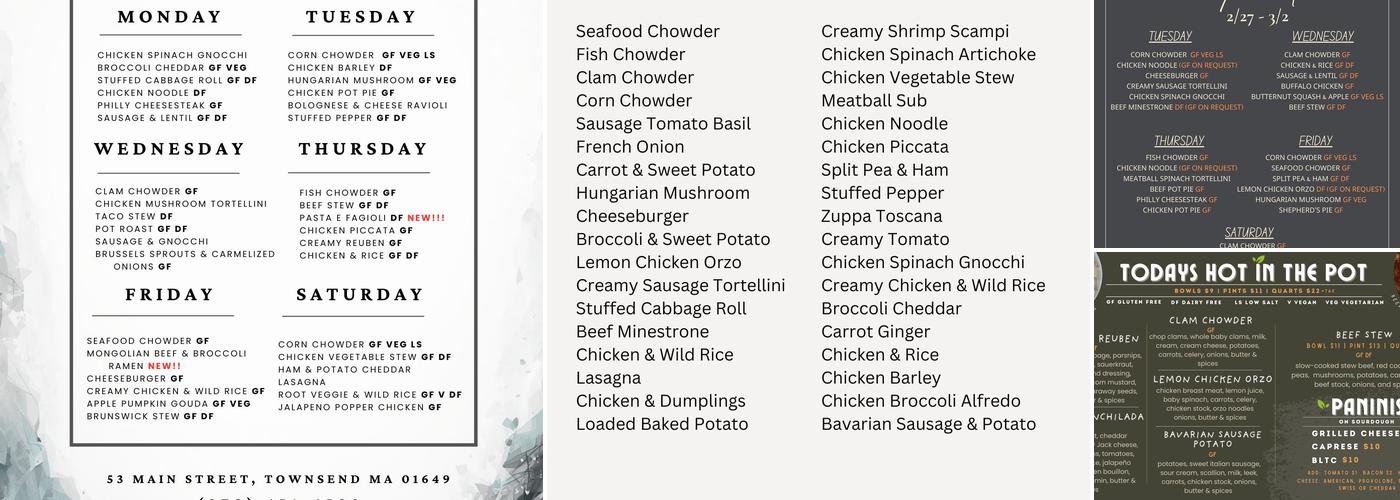 Bouillon Bistro Menu
