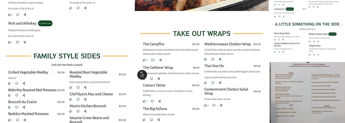 J. Burke Catering - The Take Out Menu