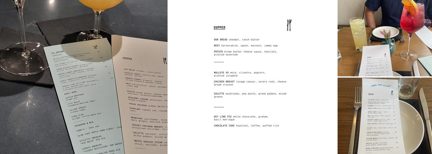 Modern Bird Menu