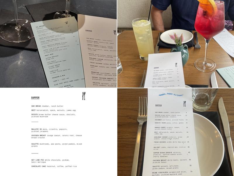 Modern Bird Menu