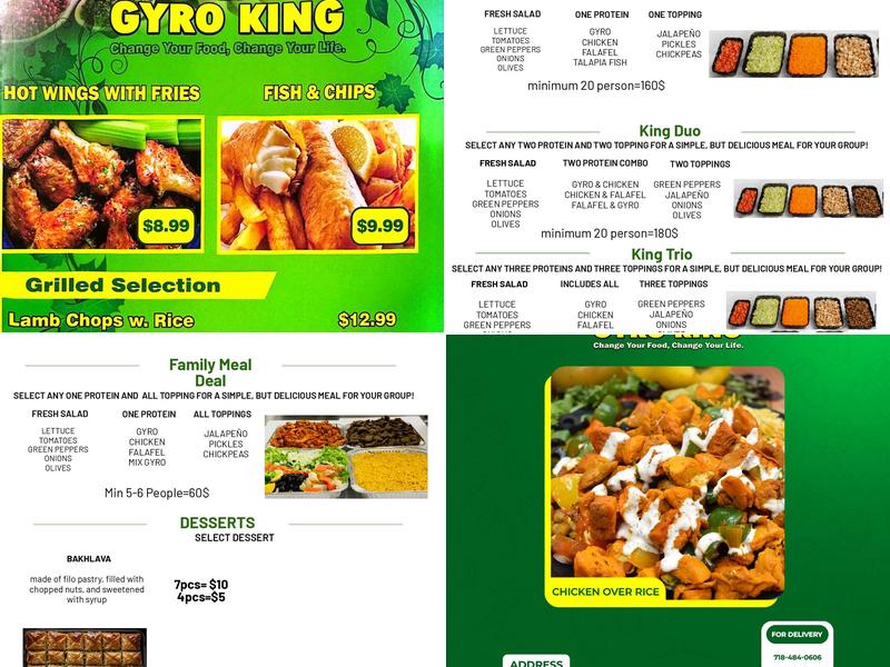 GYRO KING Menu