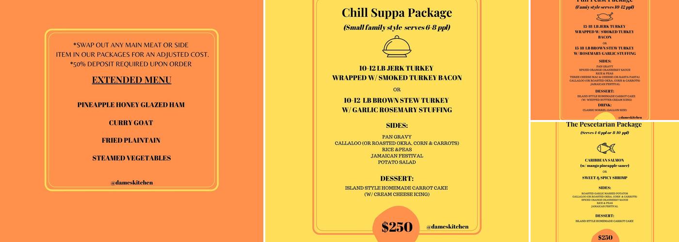 Dames Kitchen Menu