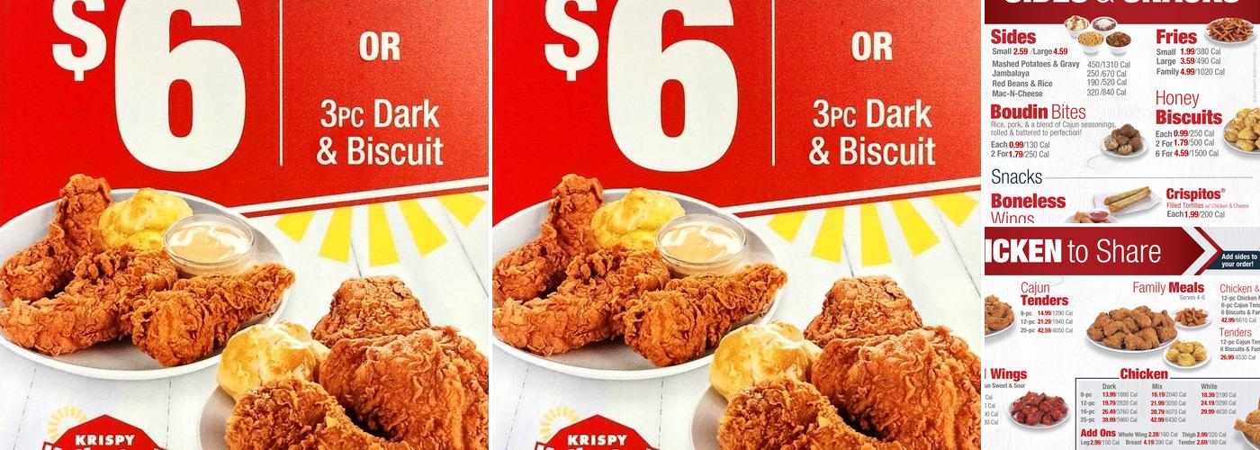 Krispy Krunchy Chicken Menu