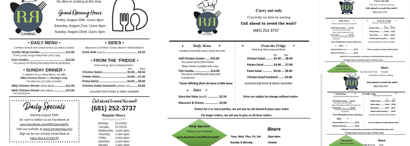 R&R Catering Menu