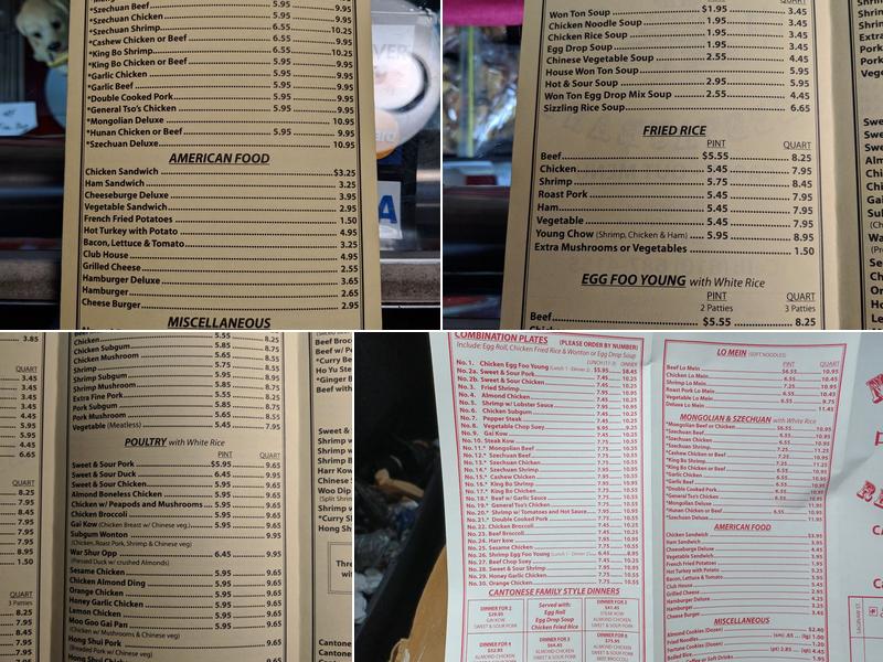 New China kitchen Menu