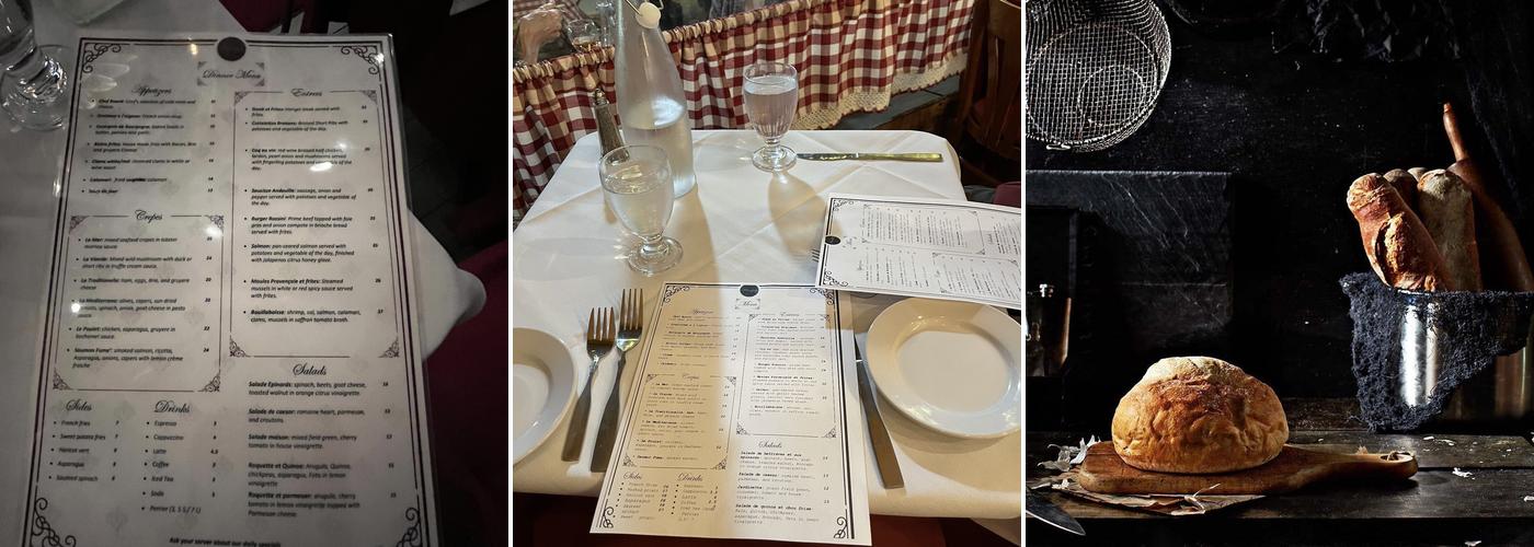 Planchette Bistro and Creperie Menu