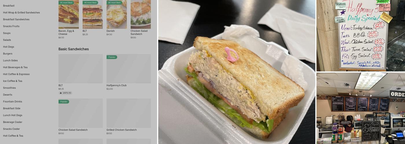 Halfpenny’s Cafe Menu