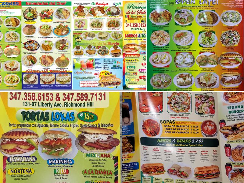 El Rinconcito de los sabores 2 Menu